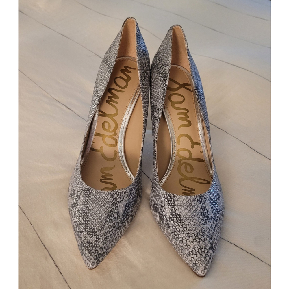 Sam Edelman Hazel Beach Multi/Pacific Snake Leather High Heels Sz 10.5 NWOB